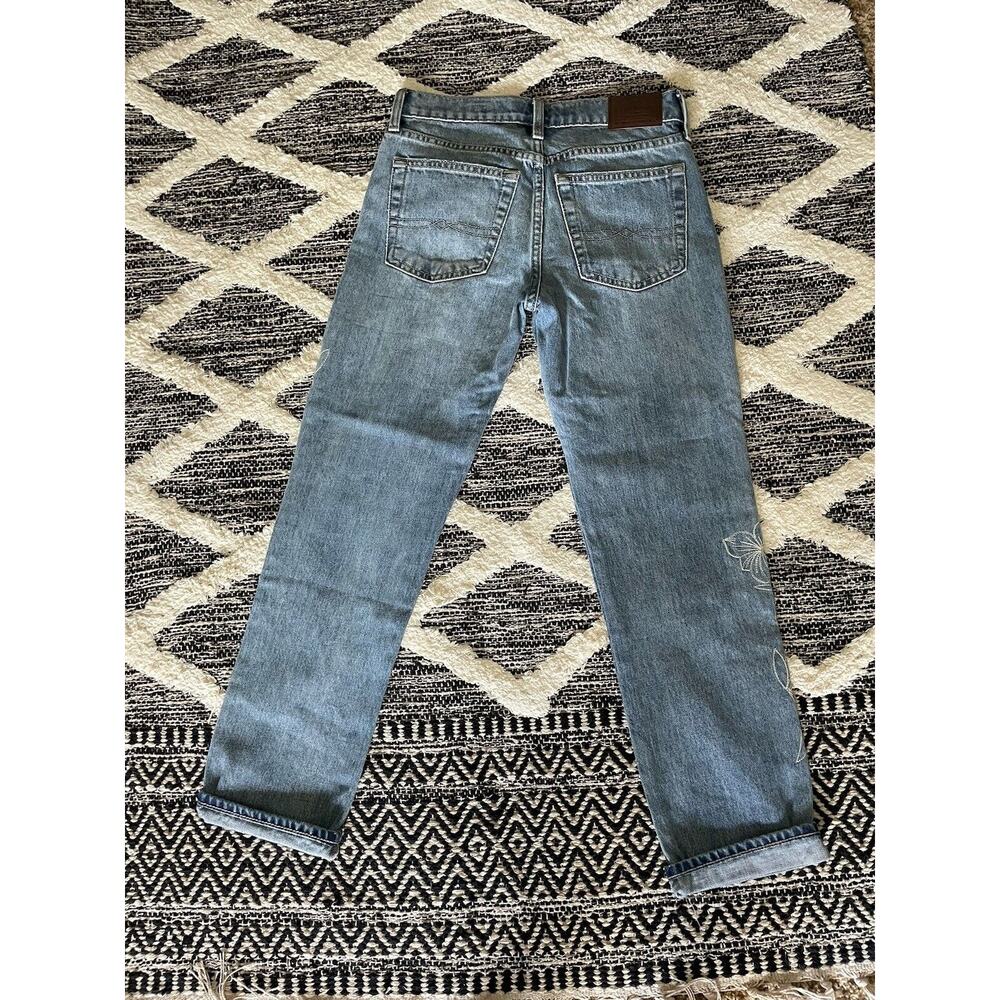 LUCKY BRAND SIENNA SLIM EMBROIDERED FLORAL BOYFRIEND JEAN NWOT SIZE 00/24 - Picture 7 of 8